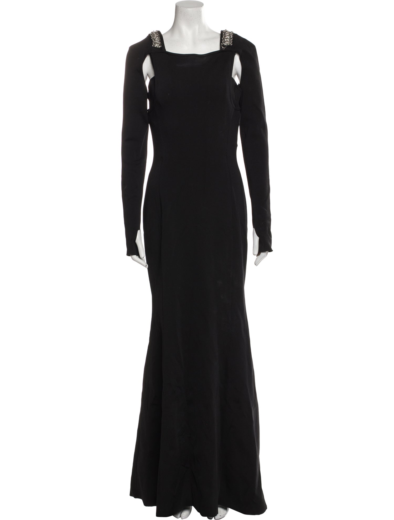 Givenchy Square Neckline Long Dress