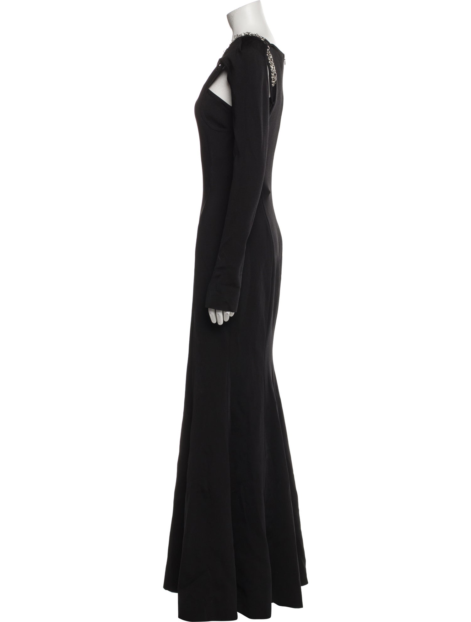 Givenchy Square Neckline Long Dress