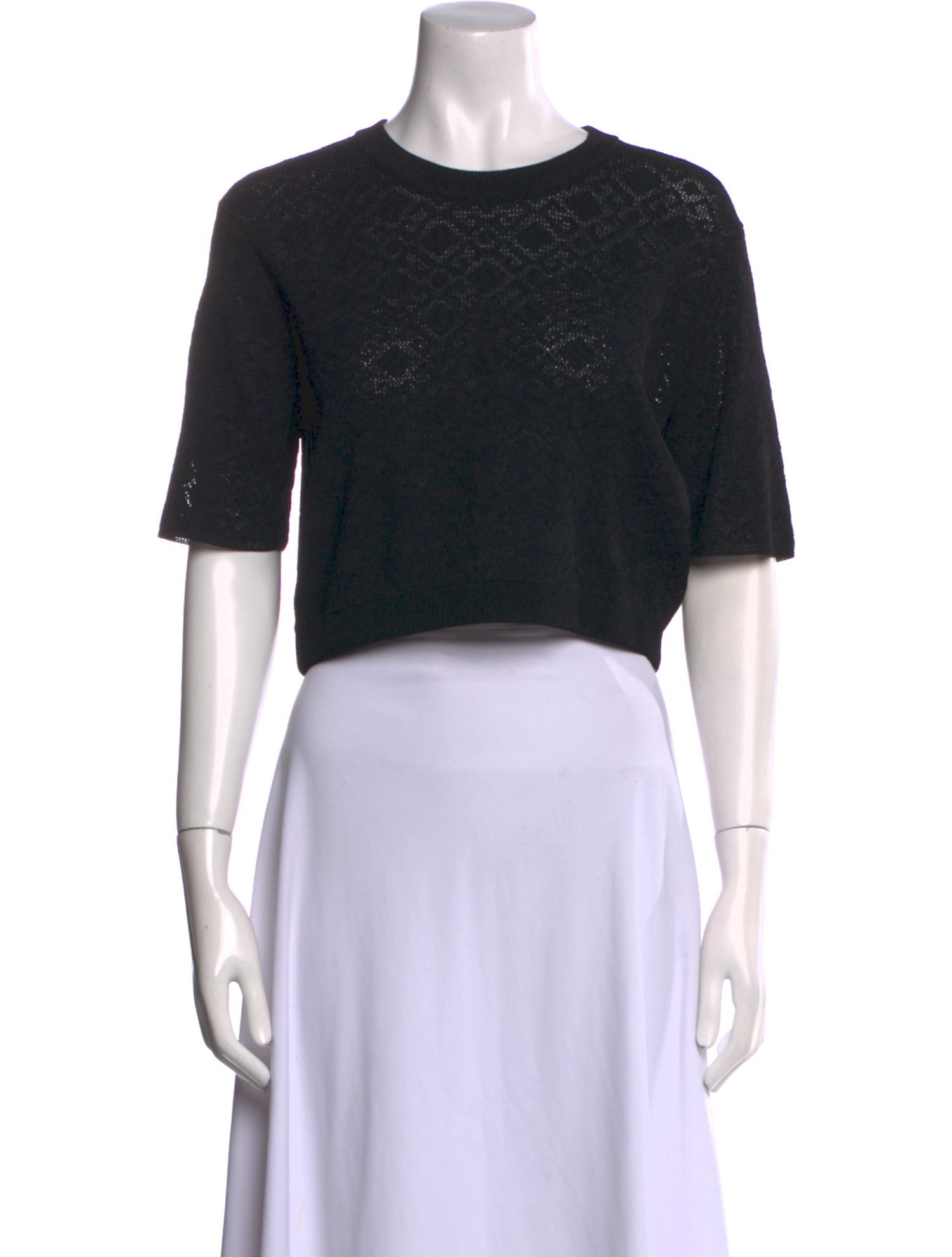 Givenchy Crew Neck Short Sleeve Crop Top