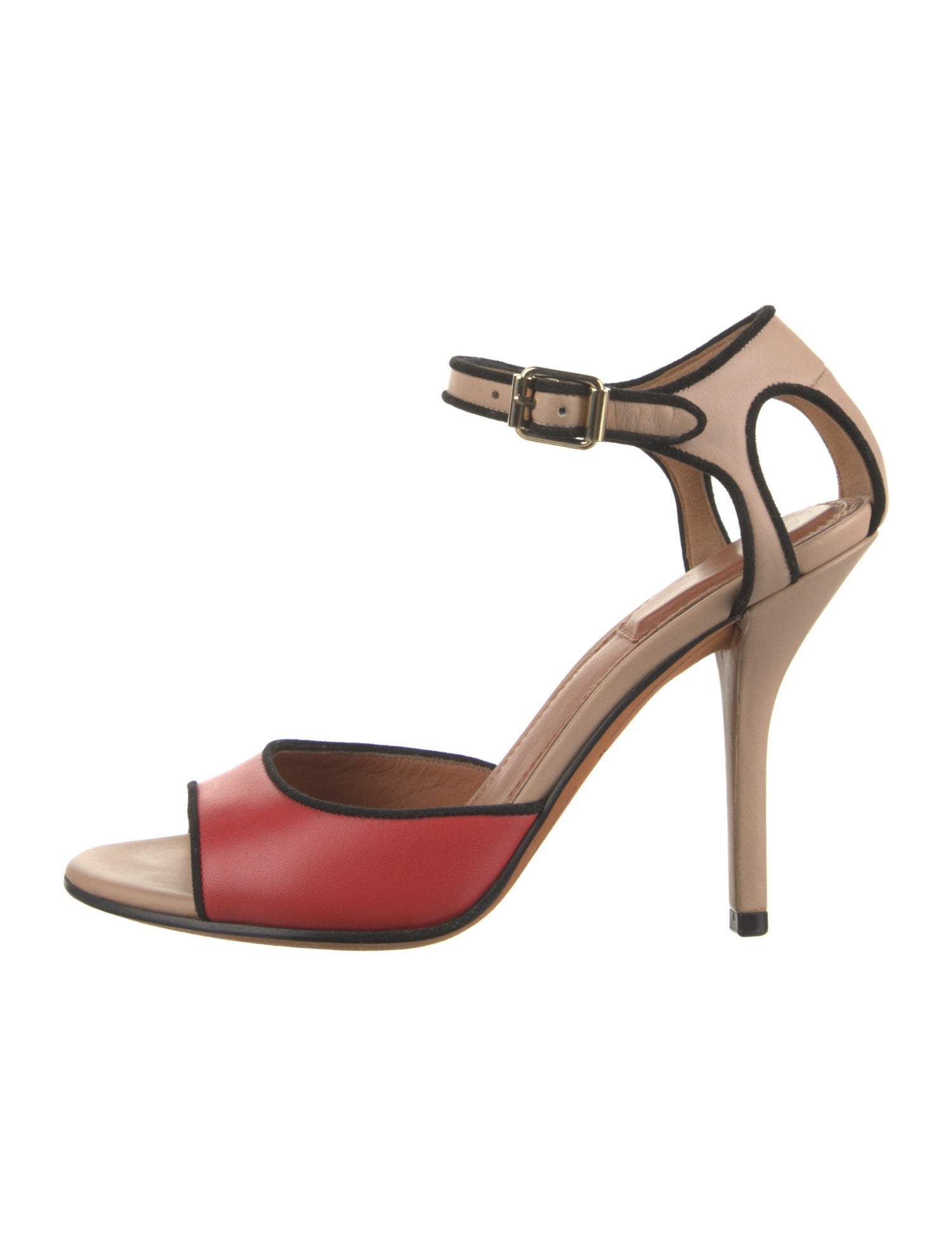 Givenchy Leather Colorblock Pattern Sandals