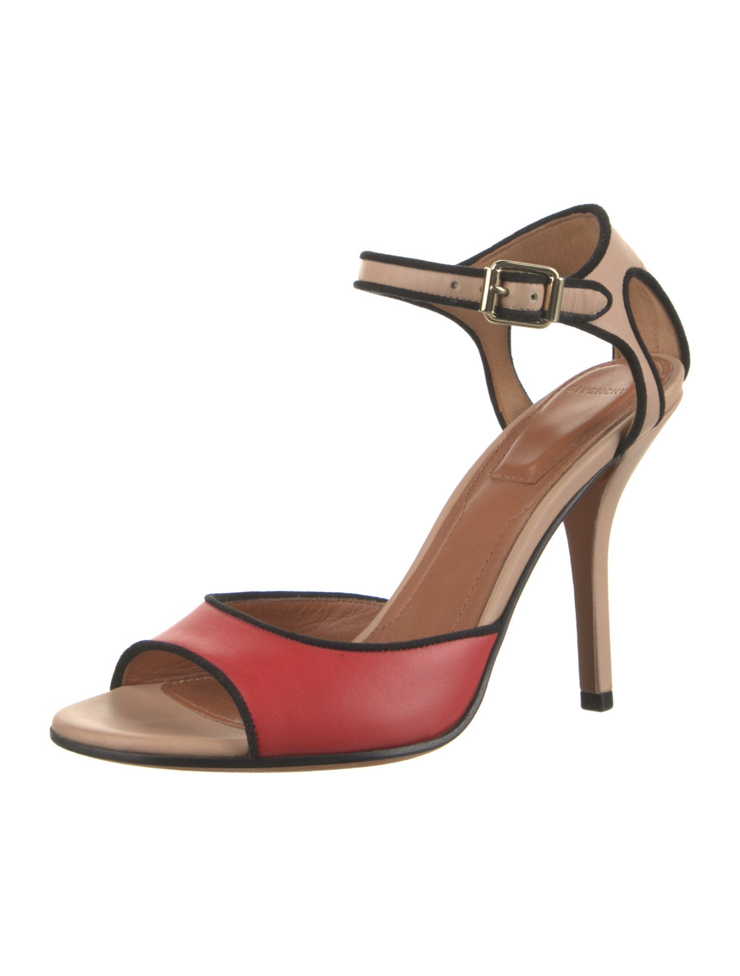 Givenchy Leather Colorblock Pattern Sandals