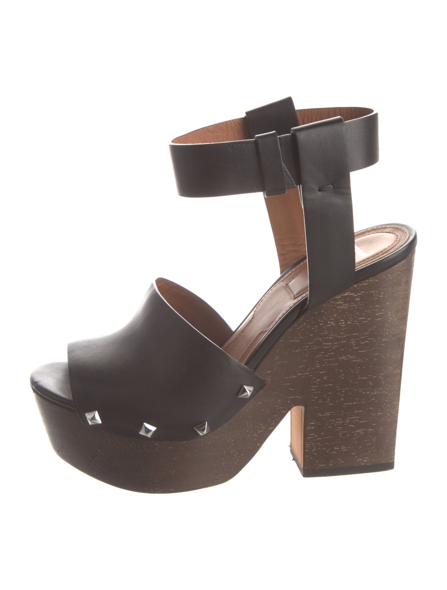 Givenchy Leather Studded Accents Slingback Sandals