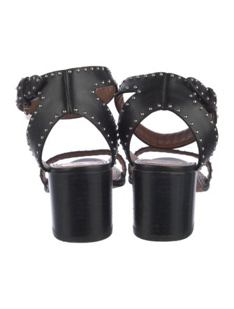 Givenchy Leather Studded Accents Slingback Sandals