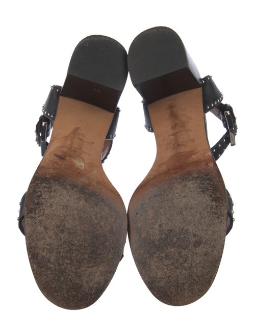 Givenchy Leather Studded Accents Slingback Sandals
