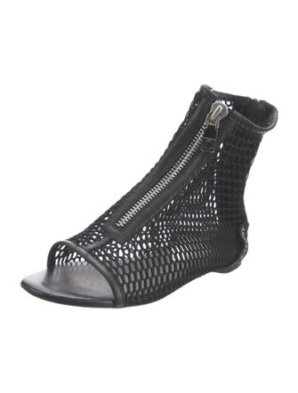 Givenchy Mesh Cutout Accent Gladiator Sandals