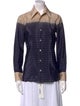 Givenchy Plaid Print Long Sleeve Button-Up Top