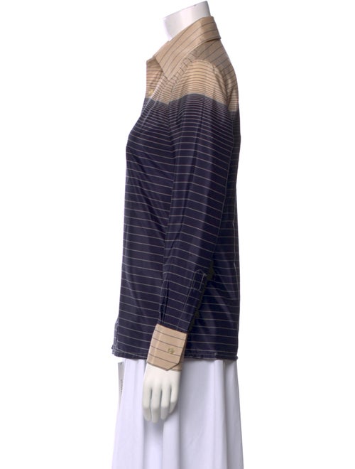 Givenchy Plaid Print Long Sleeve Button-Up Top