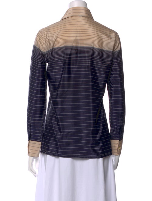 Givenchy Plaid Print Long Sleeve Button-Up Top