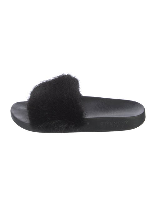 Givenchy Fur Fur Trim Slides