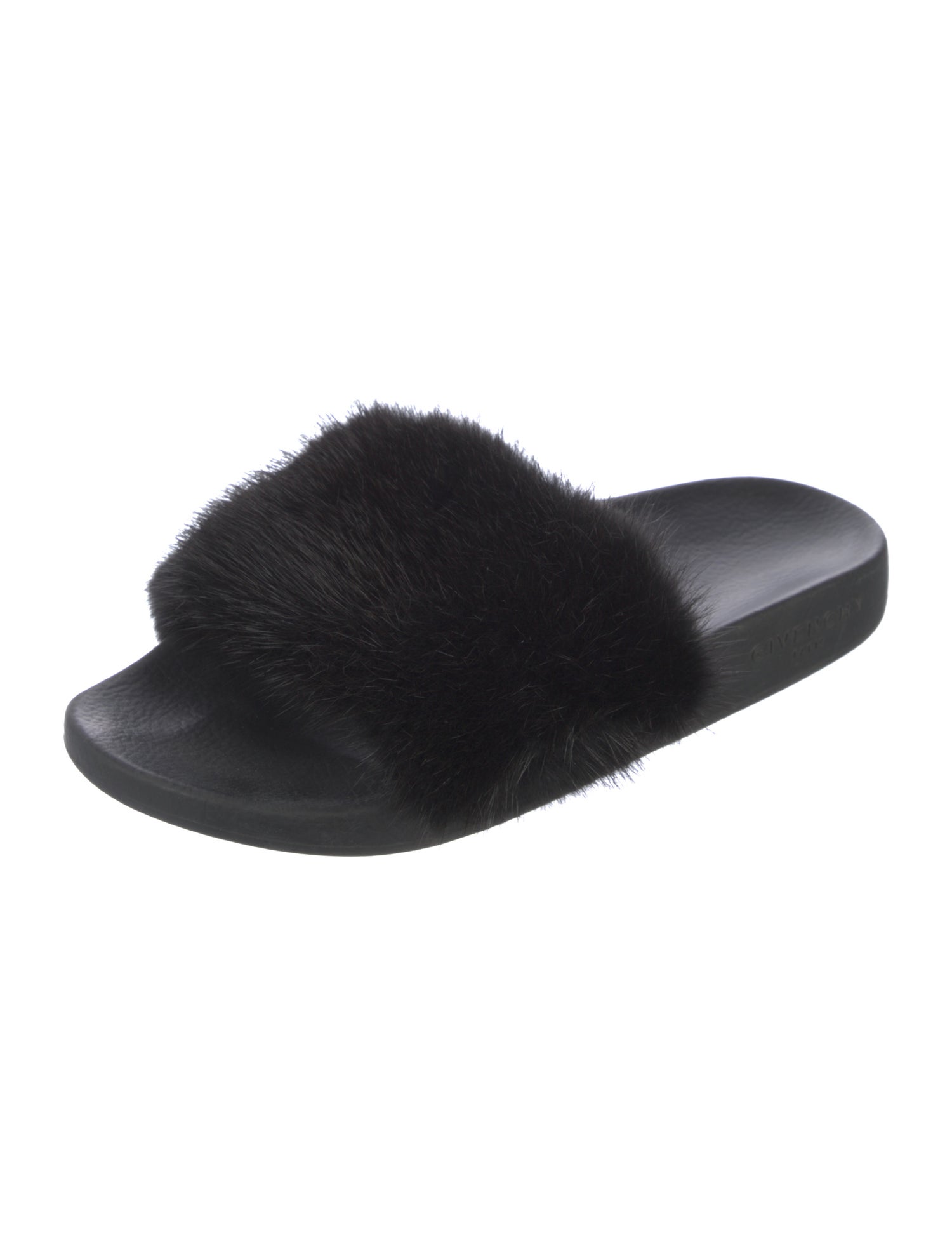 Givenchy Fur Fur Trim Slides