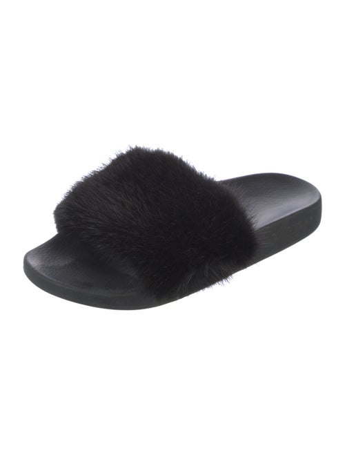 Givenchy Fur Fur Trim Slides