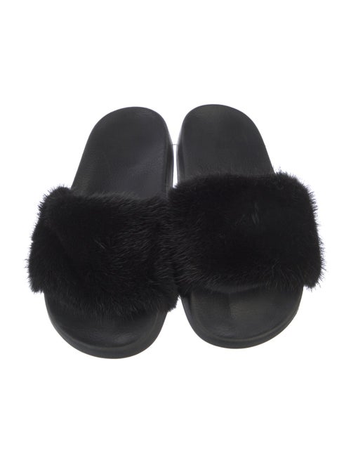 Givenchy Fur Fur Trim Slides