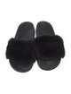 Givenchy Fur Fur Trim Slides