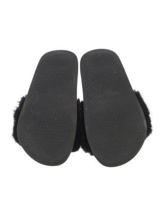 Givenchy Fur Fur Trim Slides