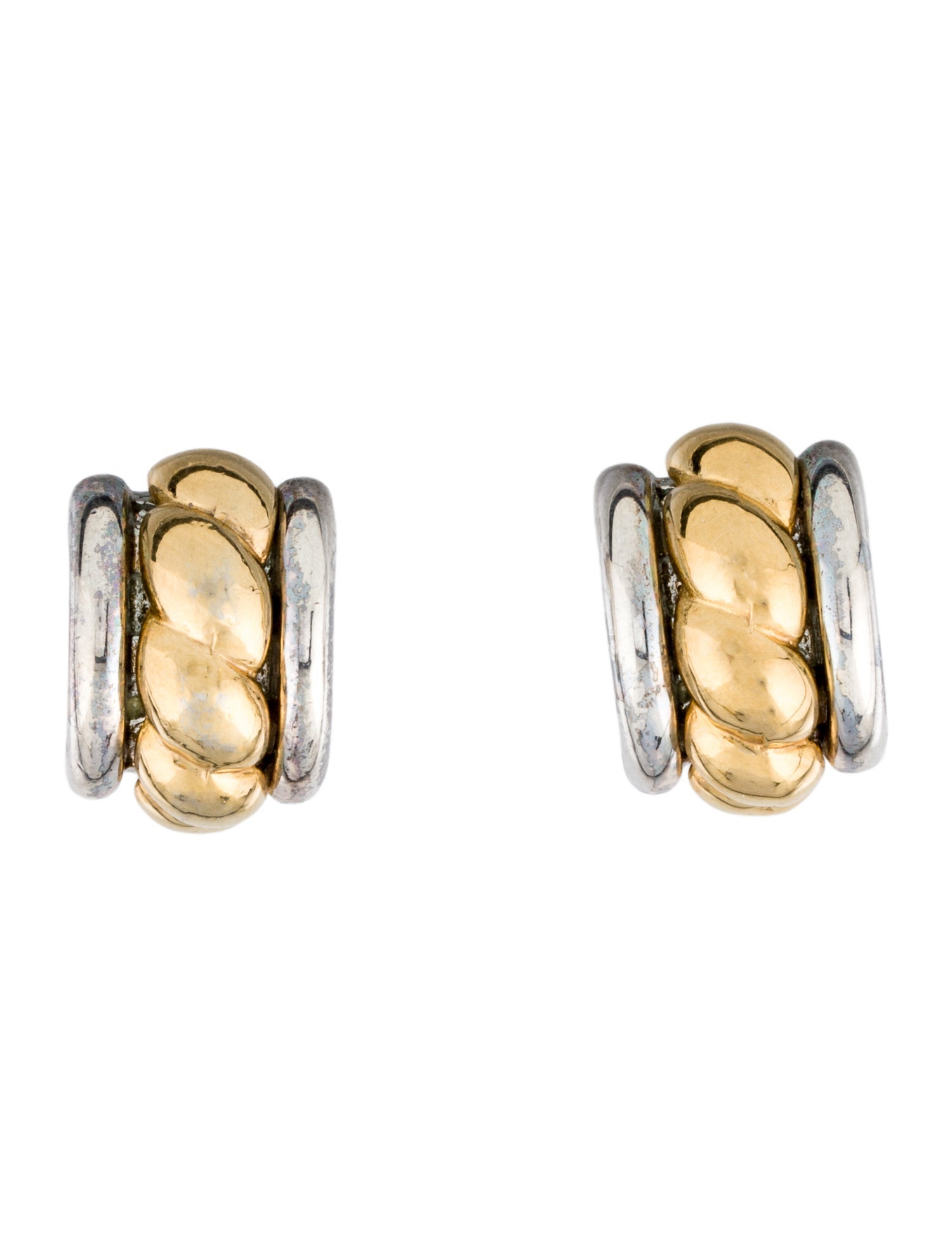 Givenchy Vintage Woven Huggie Earrings