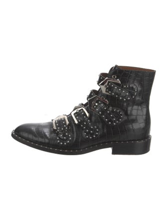 Givenchy Leather Studded Accents Combat Boots