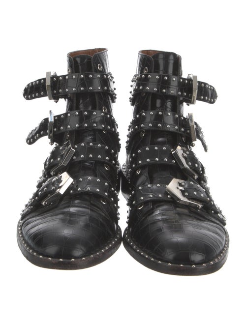 Givenchy Leather Studded Accents Combat Boots