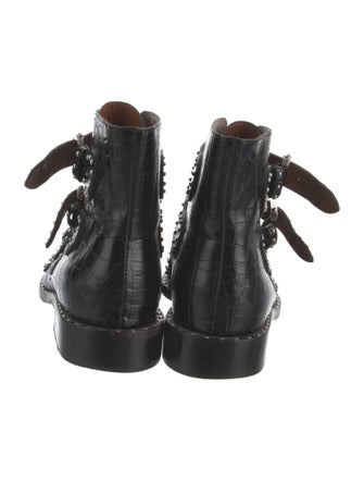 Givenchy Leather Studded Accents Combat Boots