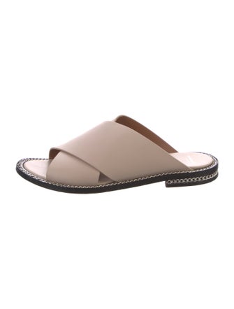 Givenchy Leather Chain-Link Accents Slides