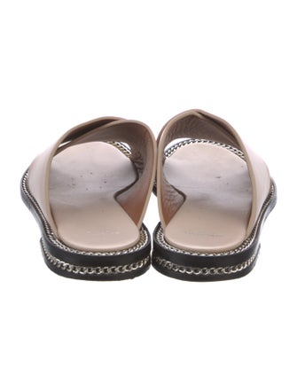 Givenchy Leather Chain-Link Accents Slides