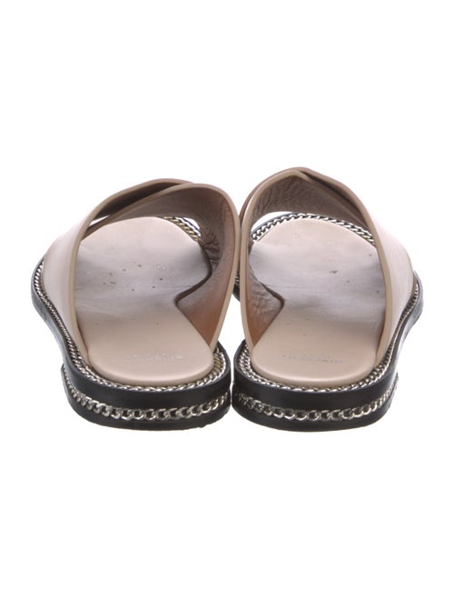 Givenchy Leather Chain-Link Accents Slides