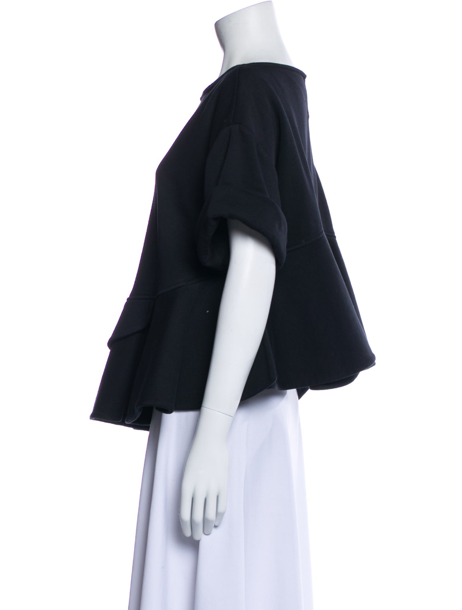 Givenchy Bateau Neckline Short Sleeve Blouse