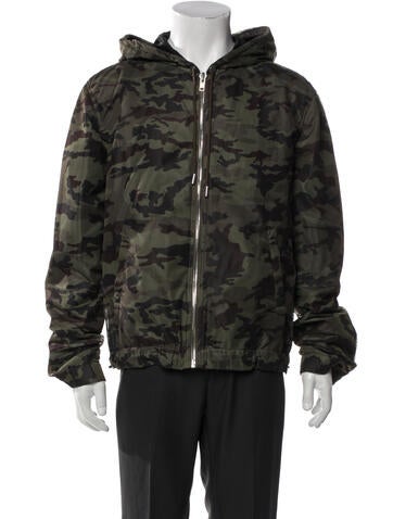 Givenchy Outerwear Camouflage Print Puffer Coat Us42, Fr52 | XL
