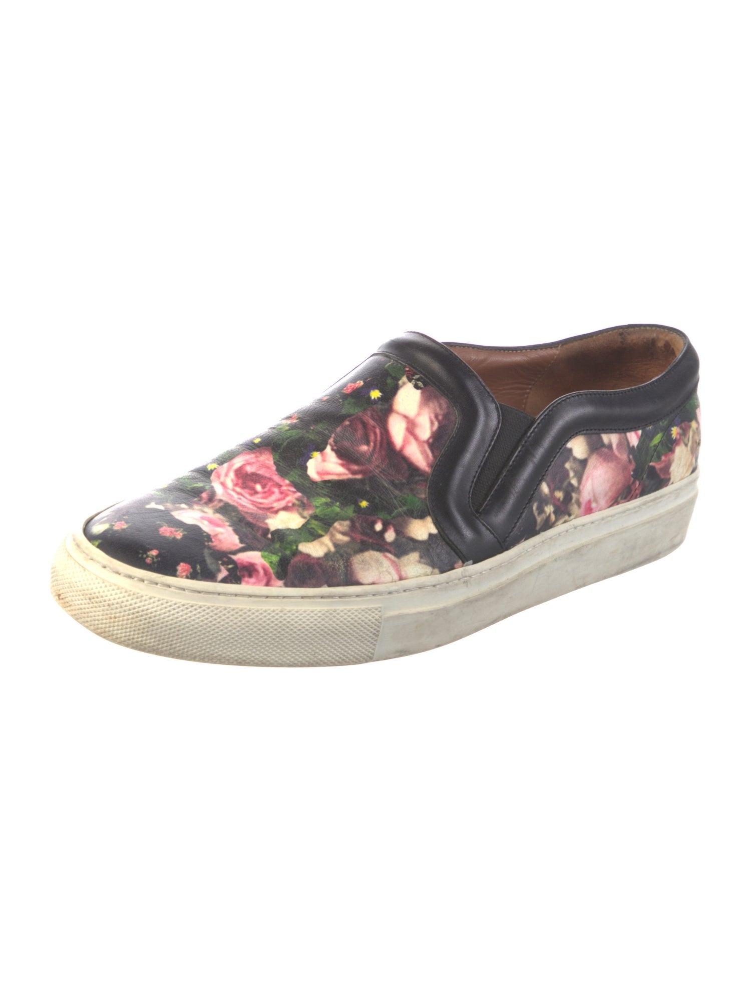 Givenchy Leather Floral Print Sneakers