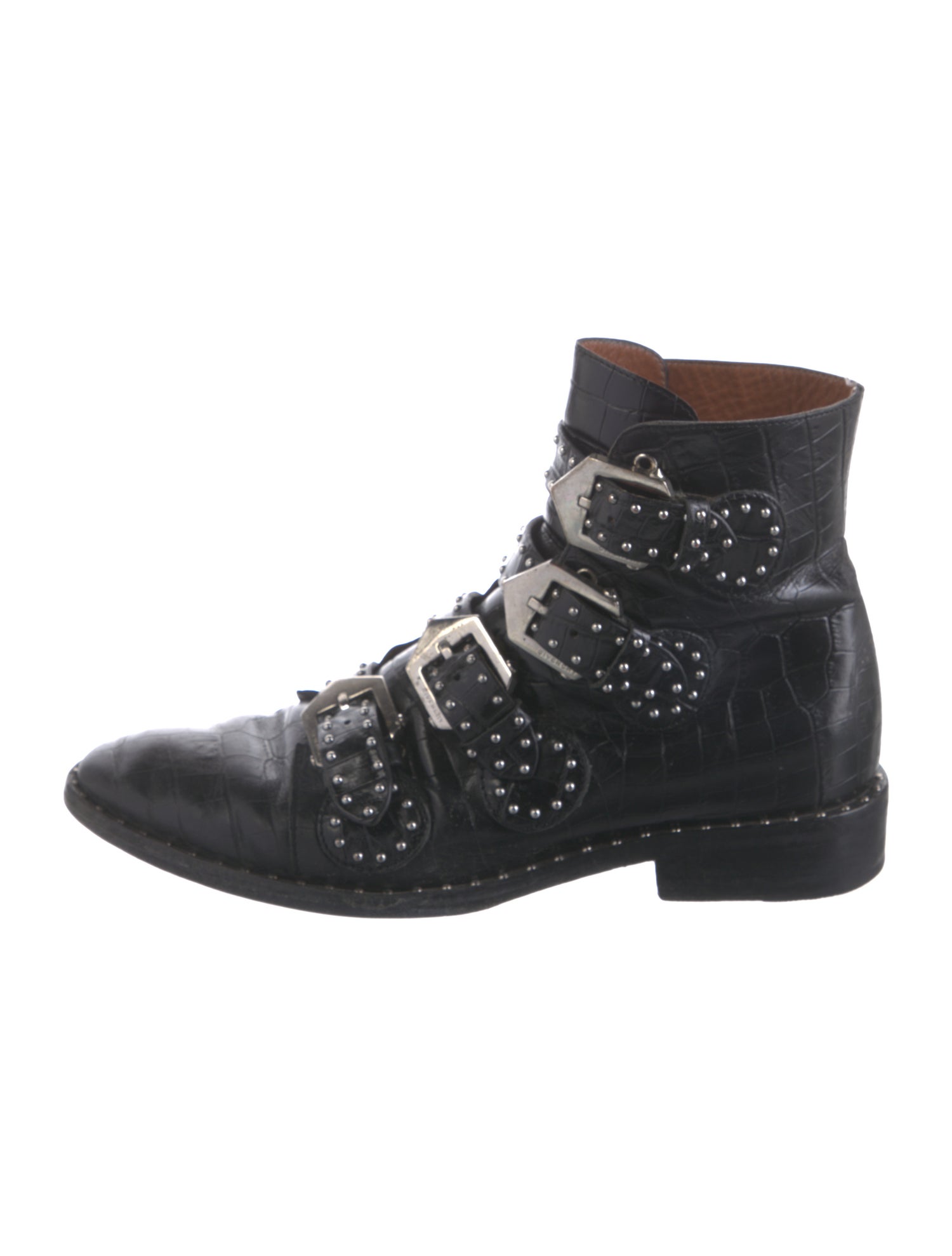 Givenchy Leather Studded Accents Combat Boots
