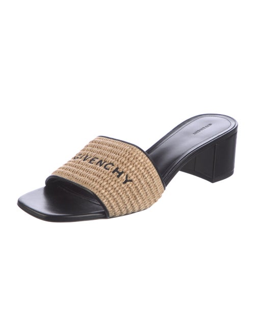 Givenchy Raffia Printed Slides