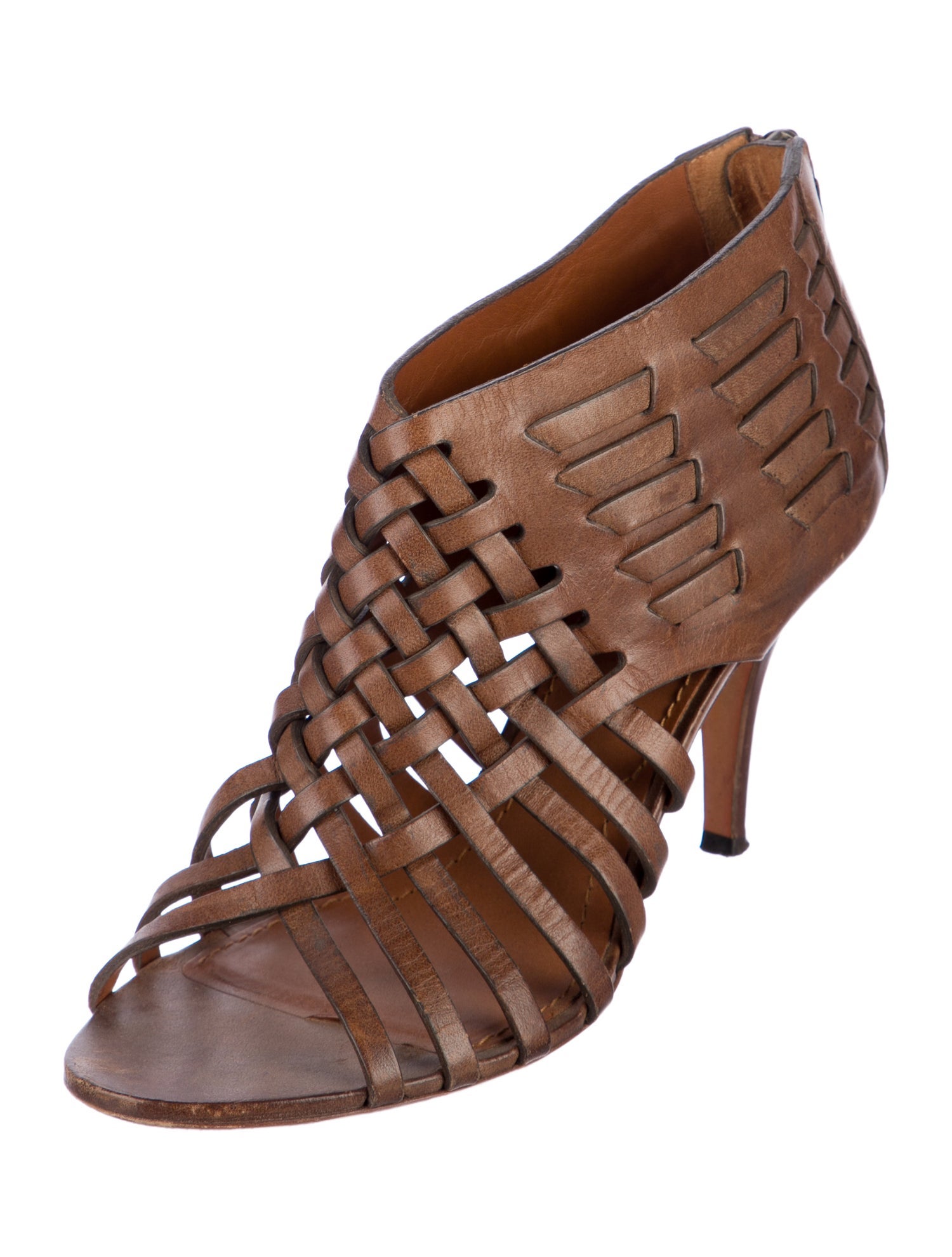 Givenchy Leather Braided Accents Sandals