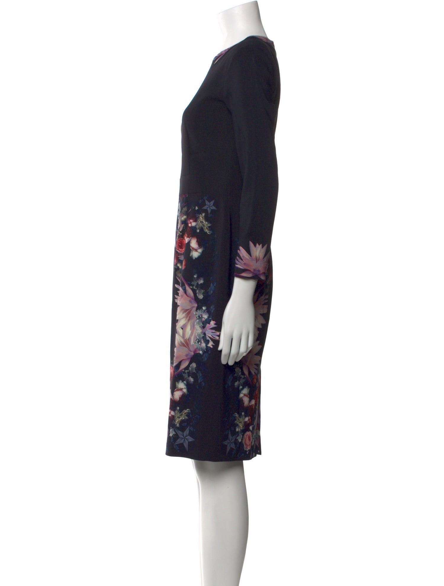 Givenchy Floral Print Knee-Length Dress