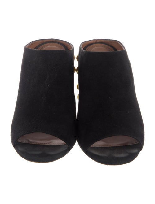 Givenchy Faux Pearl Accents Suede Slides