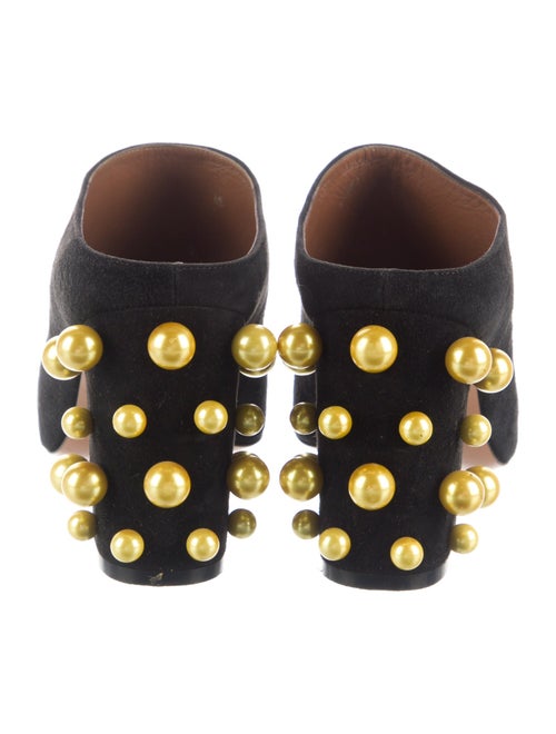 Givenchy Faux Pearl Accents Suede Slides