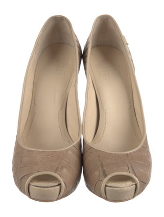 Givenchy Leather Animal Print Pumps