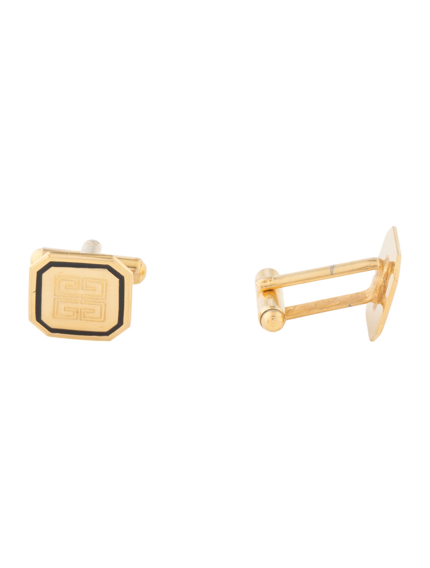 Givenchy Vintage Enamel Logo Cufflinks