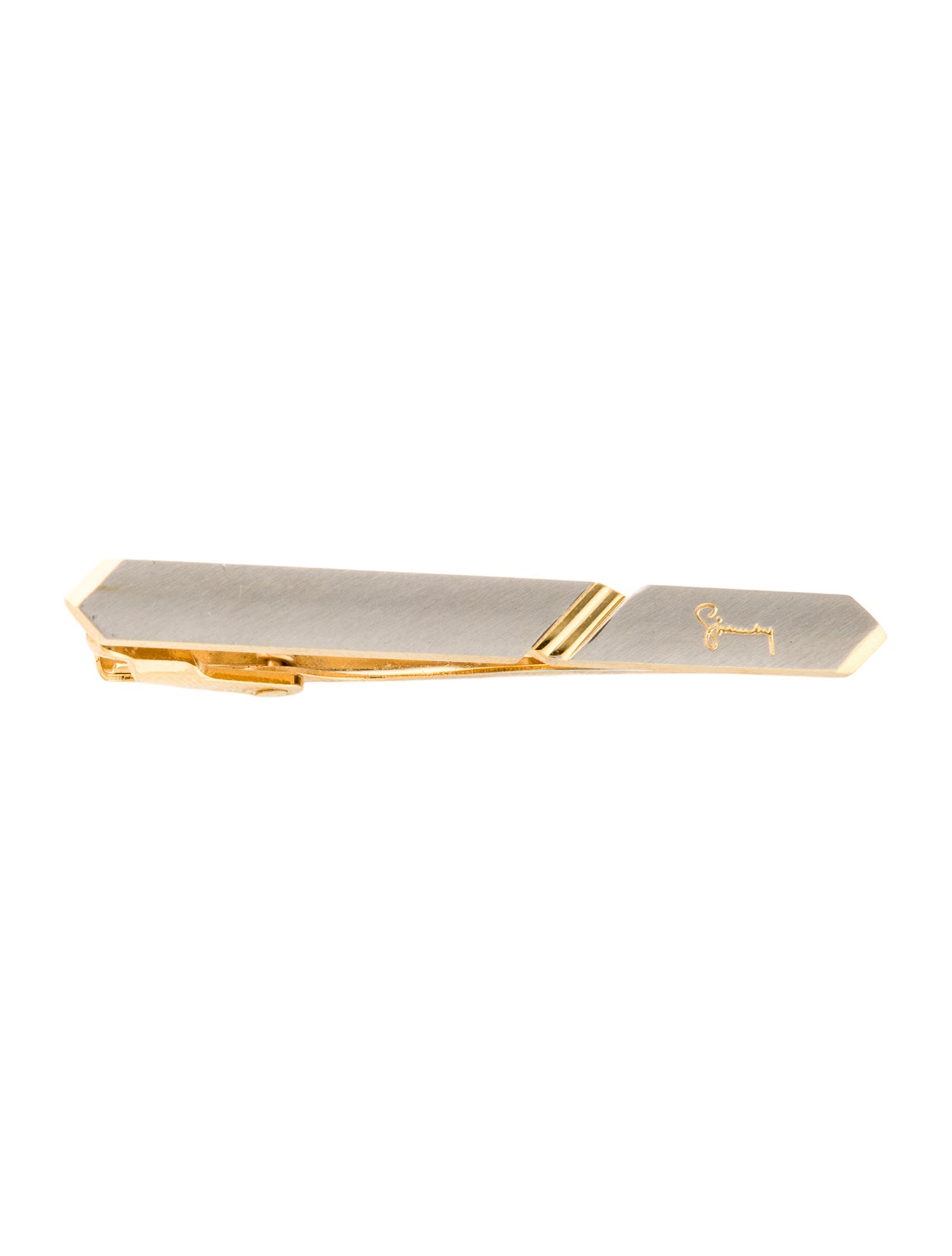 Givenchy Two Tone Signature Tie Clip
