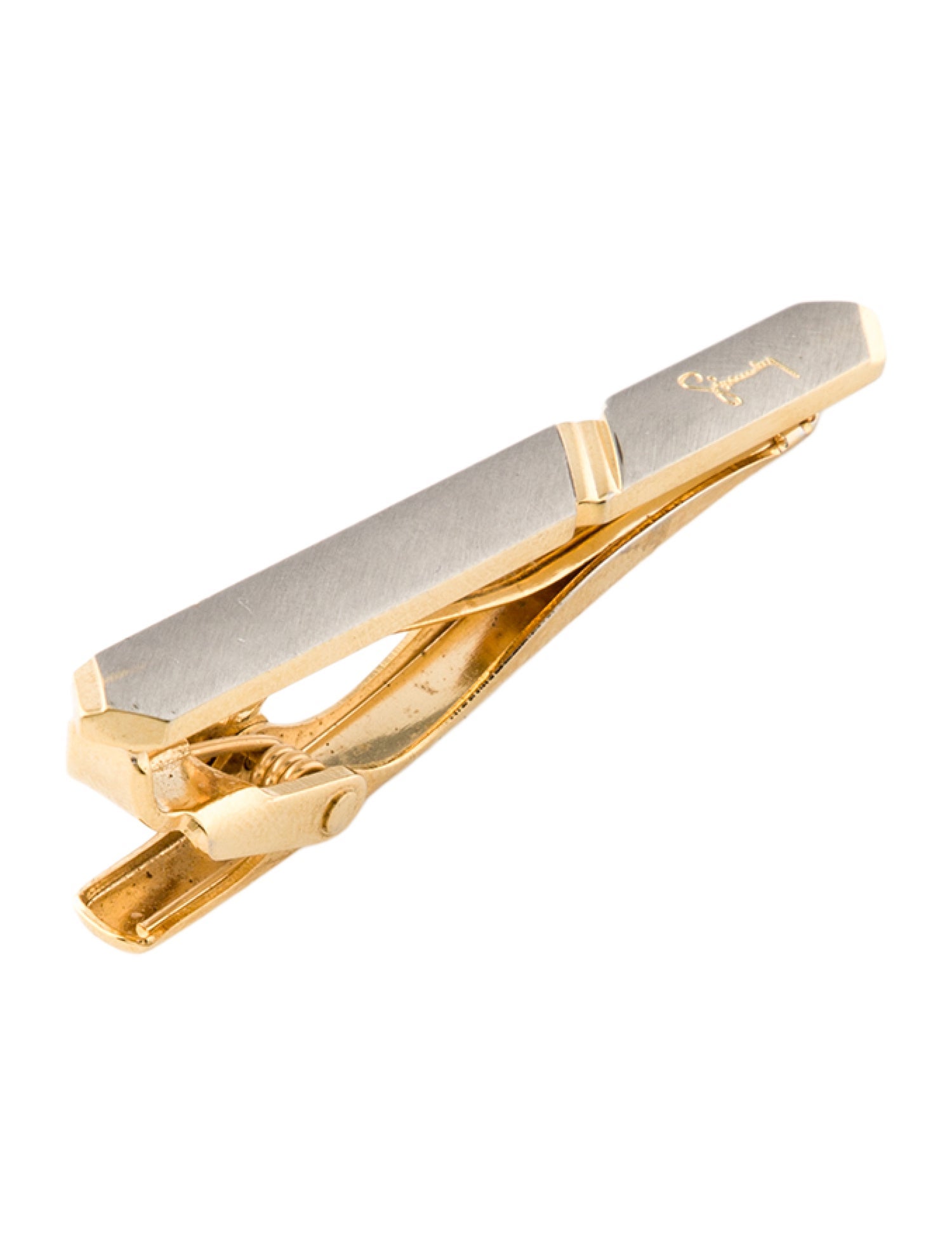 Givenchy Two Tone Signature Tie Clip