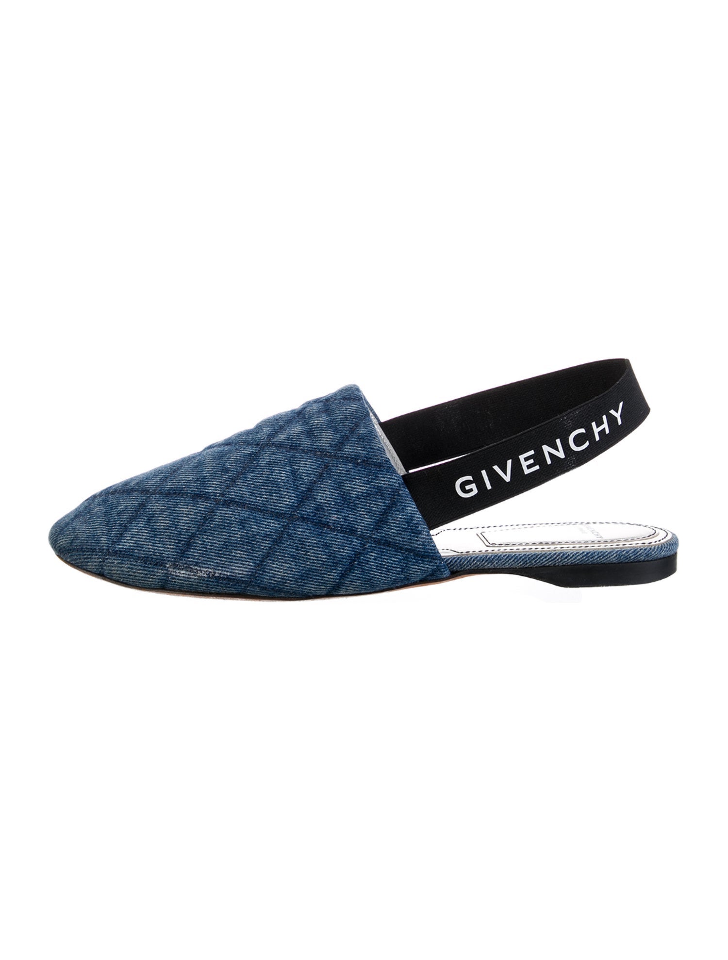 Givenchy Denim Printed Slingback Flats
