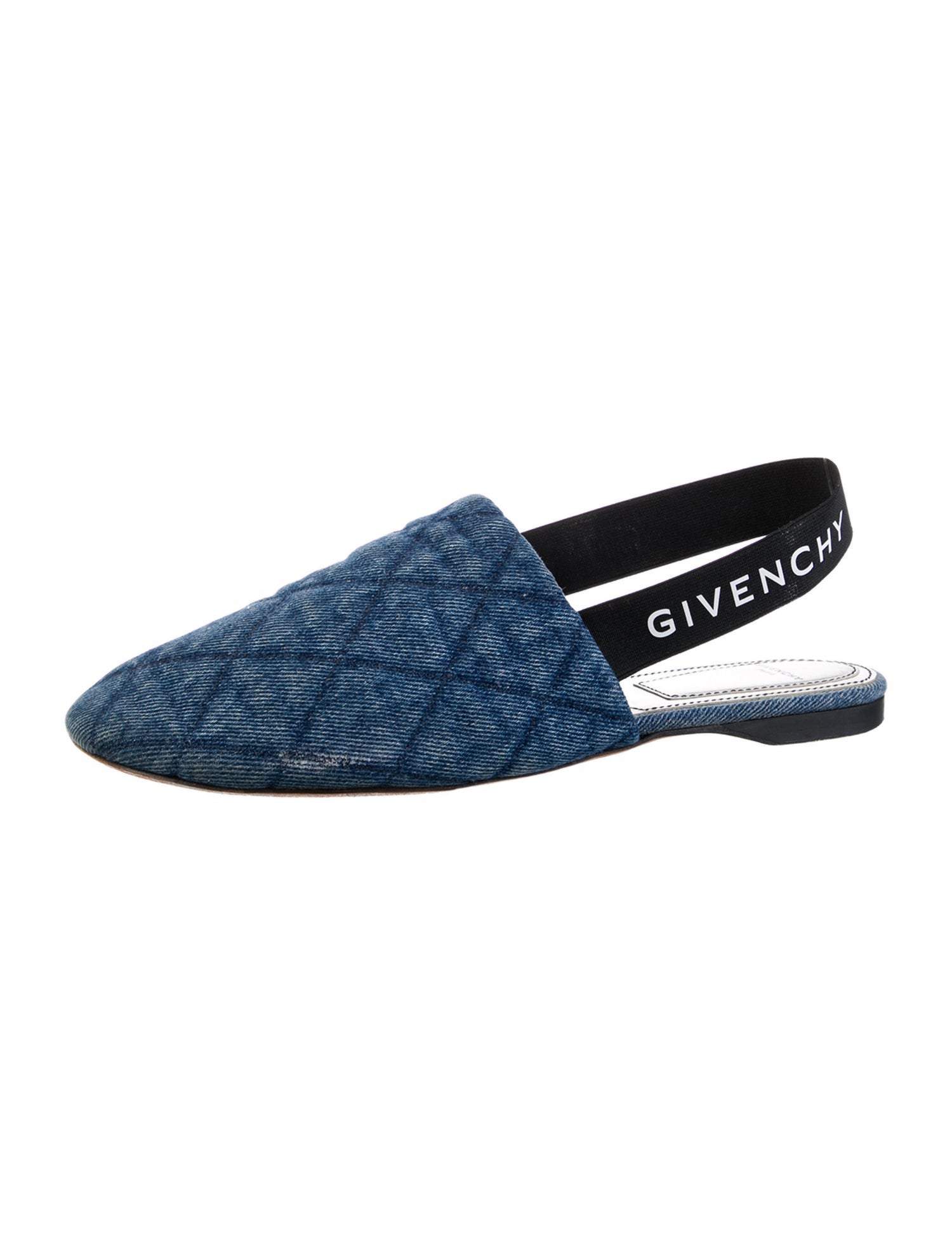Givenchy Denim Printed Slingback Flats