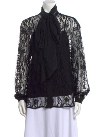 Givenchy Silk Lace Pattern Blouse