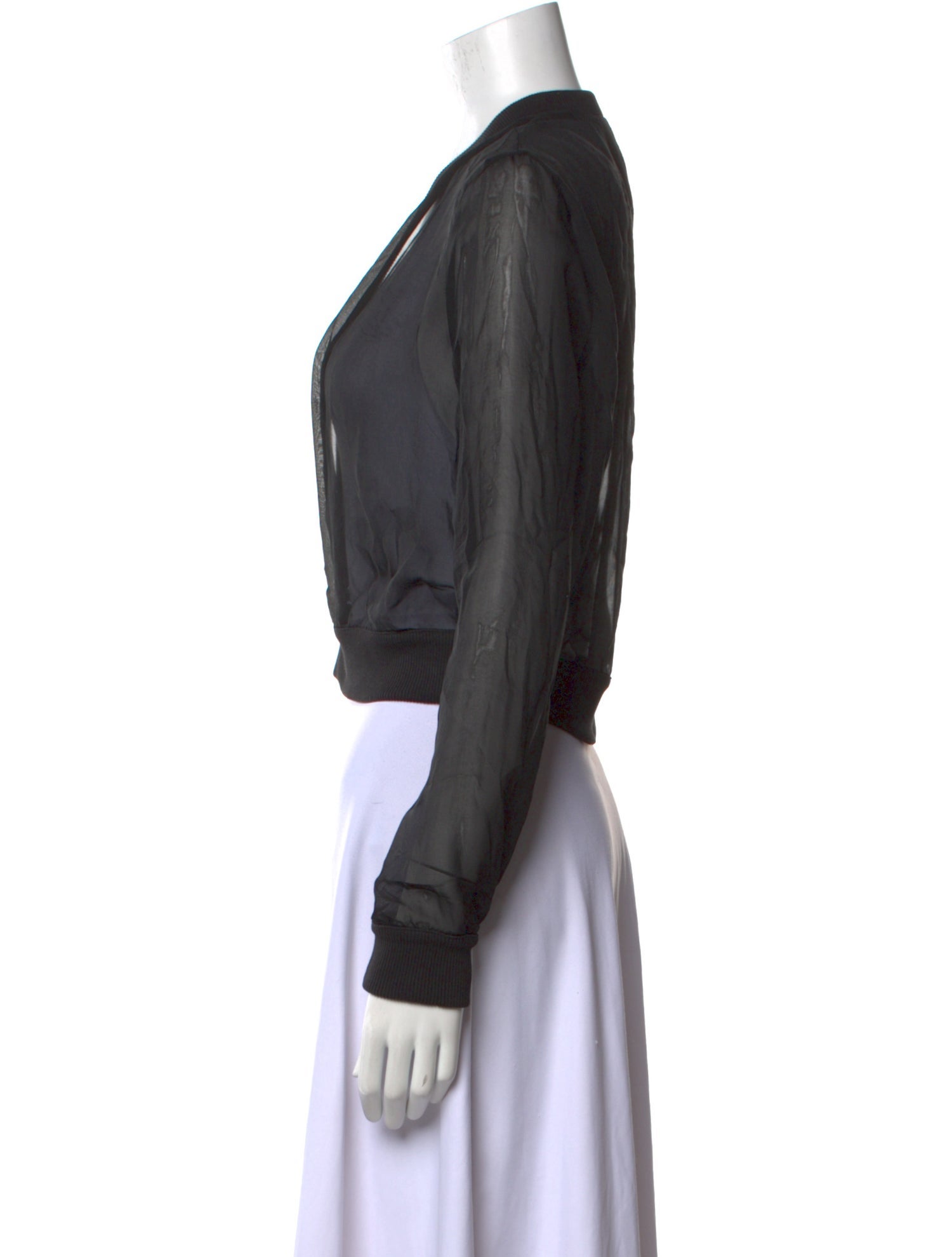 Givenchy Silk V-Neck Crop Top