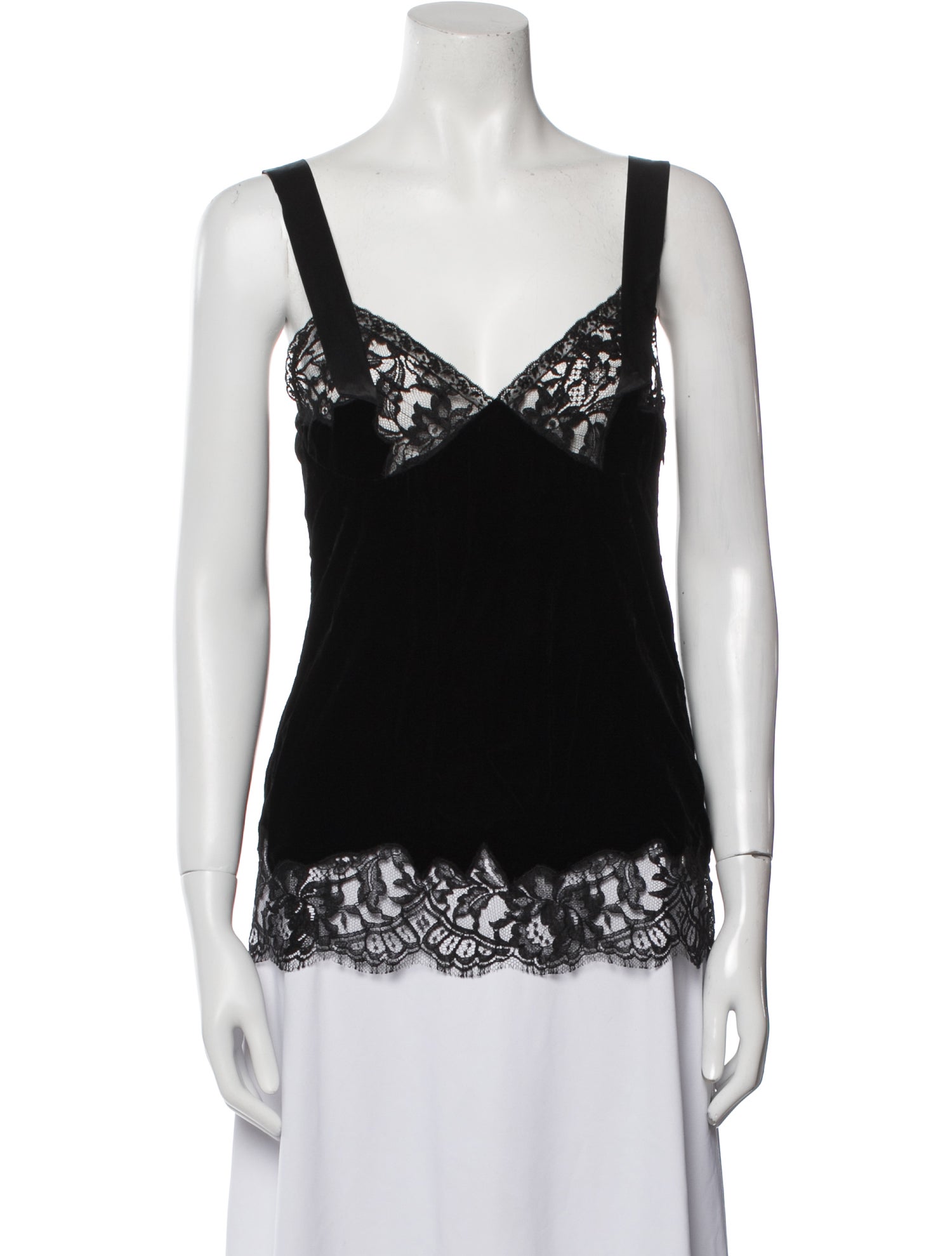 Givenchy Lace Pattern V-Neck Top