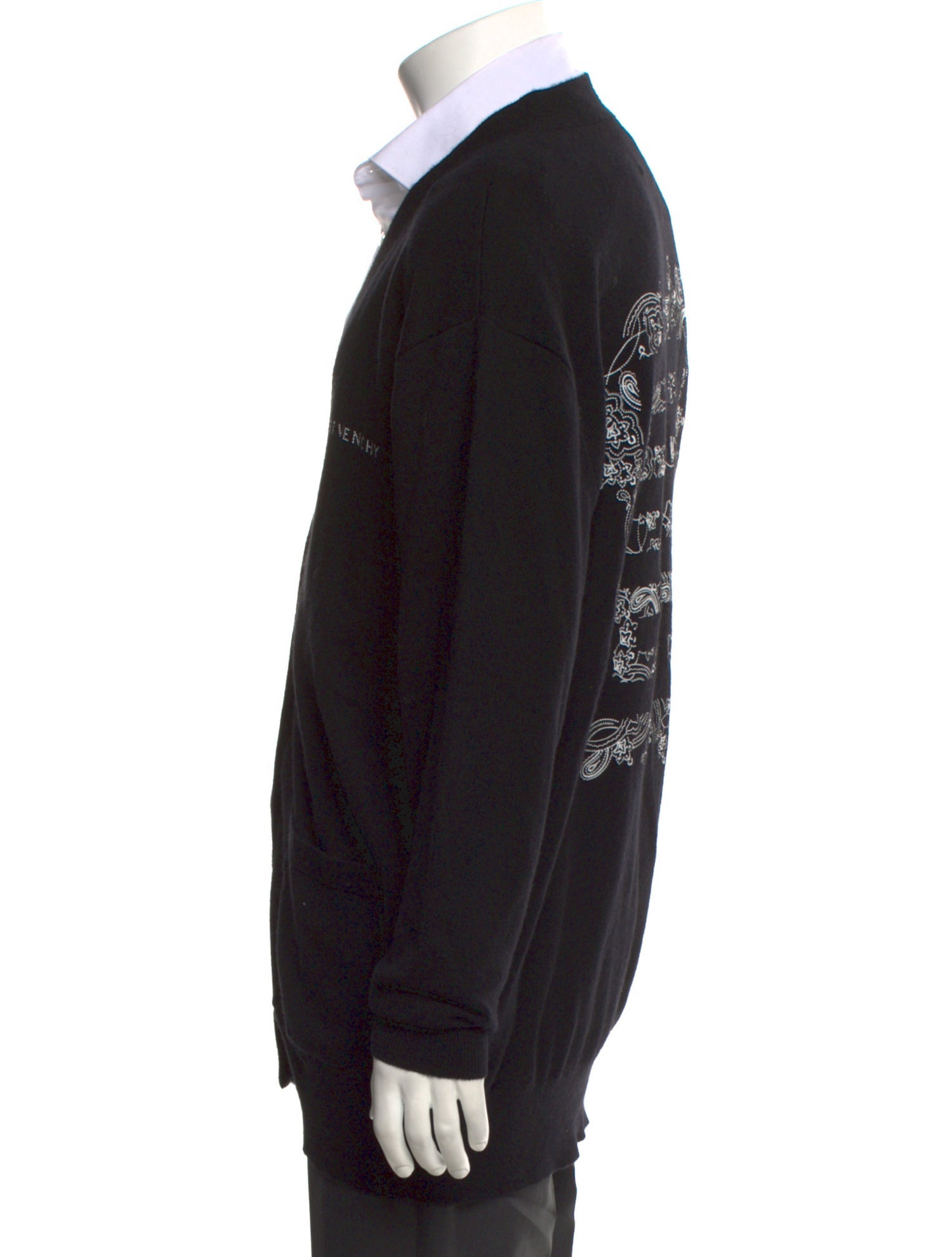 Givenchy Cashmere Graphic Print Cardigan