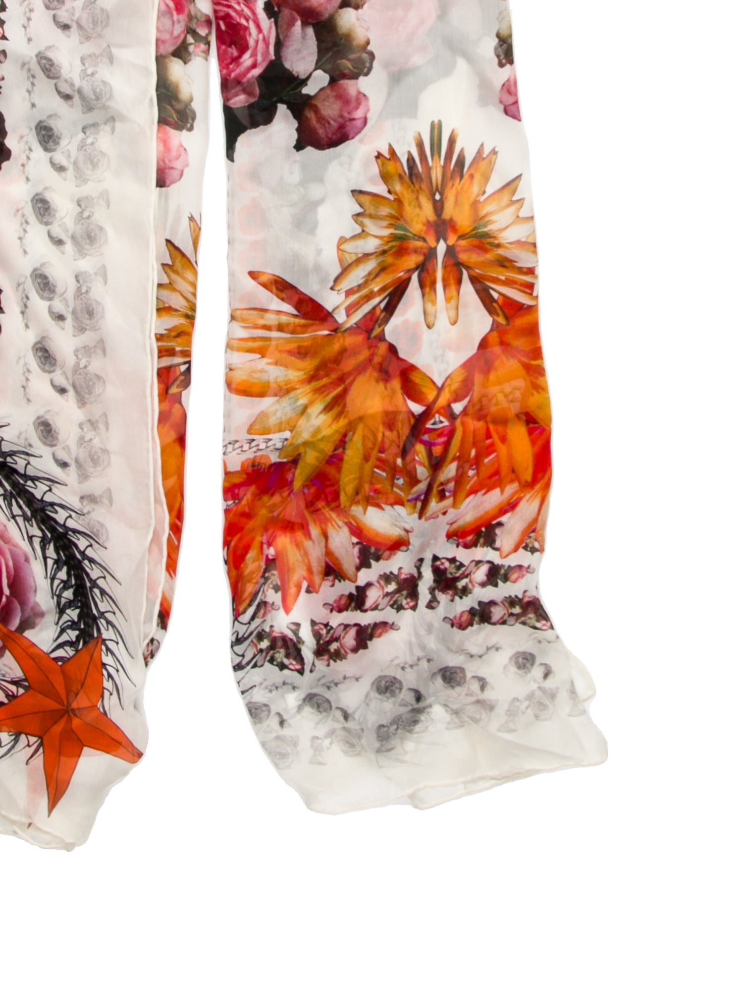 Givenchy Silk Floral Print Scarf