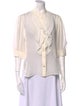 Givenchy Silk Three-Quarter Sleeve Blouse