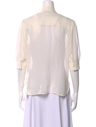 Givenchy Silk Three-Quarter Sleeve Blouse