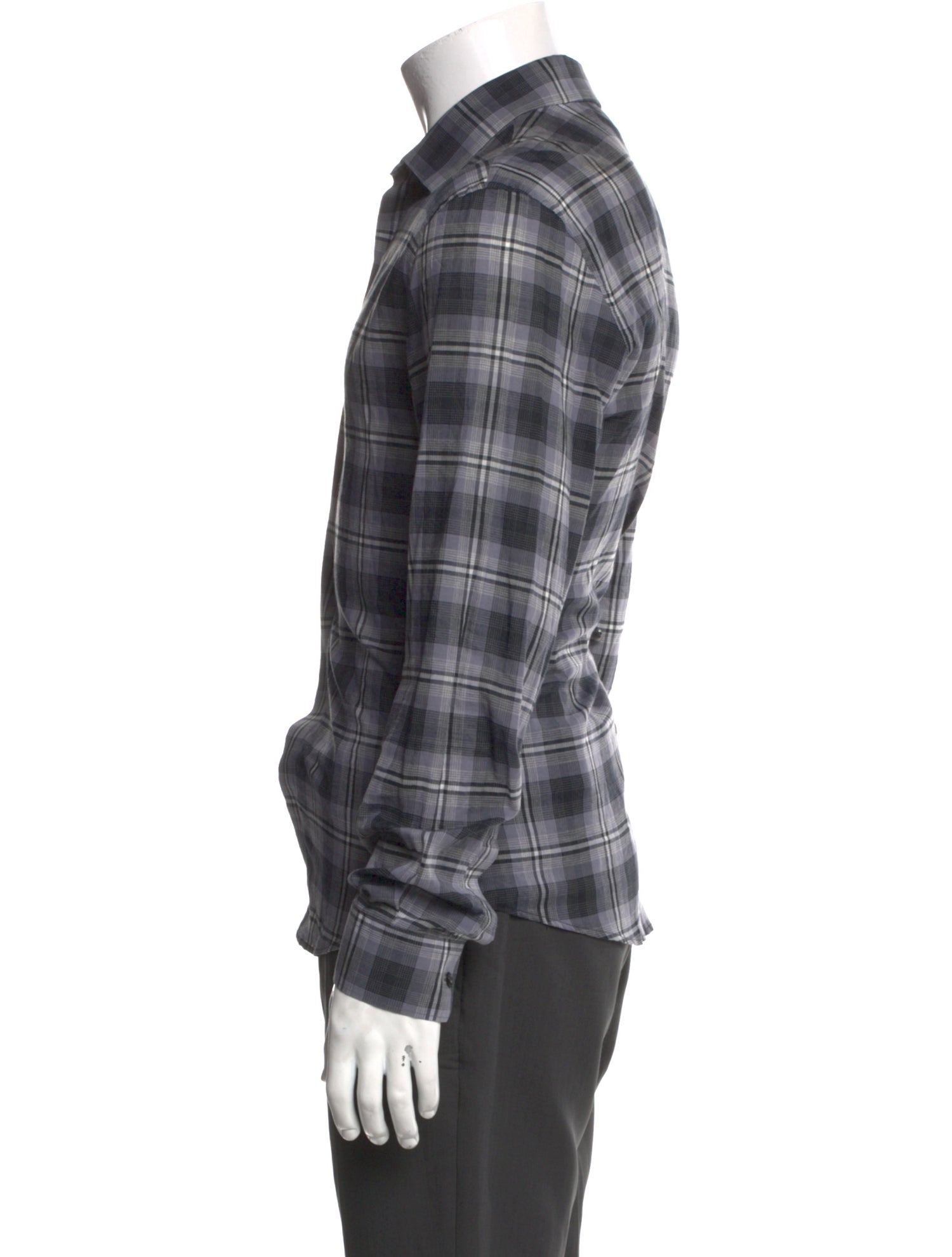 Givenchy Plaid Print Long Sleeve Shirt