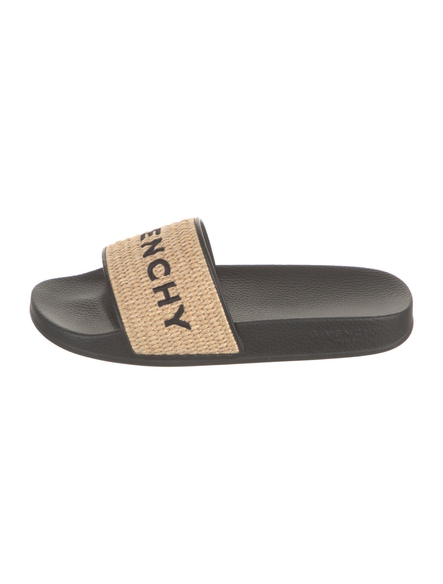 Givenchy Raffia Graphic Print Slides