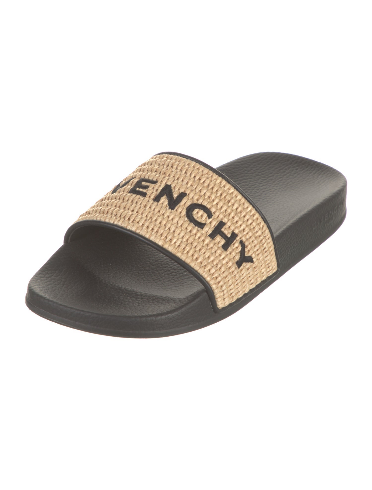 Givenchy Raffia Graphic Print Slides